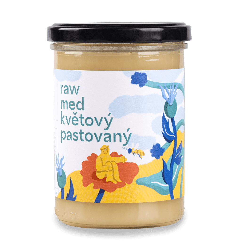 Davidova ekologická včelí farma raw med květový pastovaný